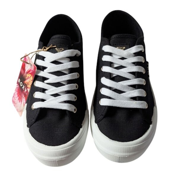 Roxy Marina Women's Black Memory Foa Lace Up Round Toe Sneaker Size 8 NWOB NWT - Picture 4 of 9